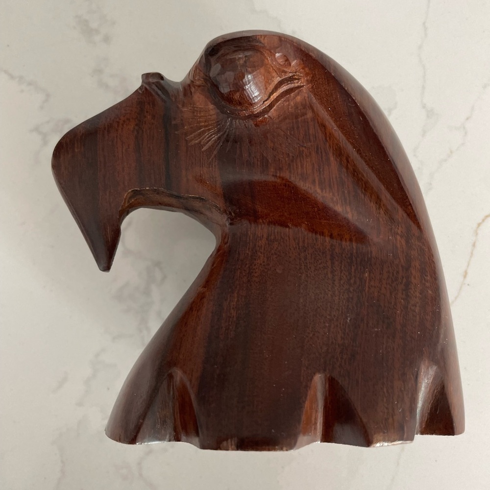 Hand-carved Wooden Eagles Sculpture-Vintage